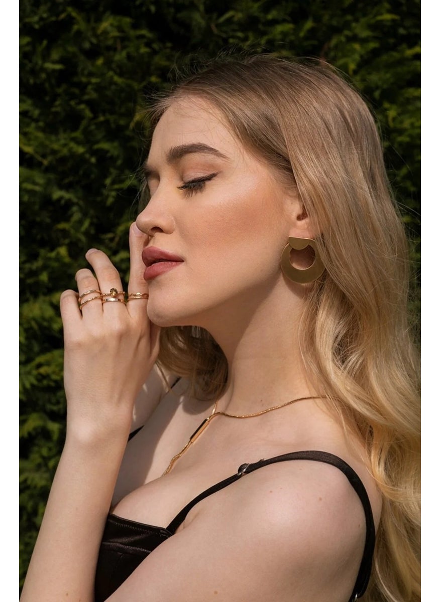 Hit Dükkan Hit Shop Ring Set 6 Pieces Gold Color  - Image 3