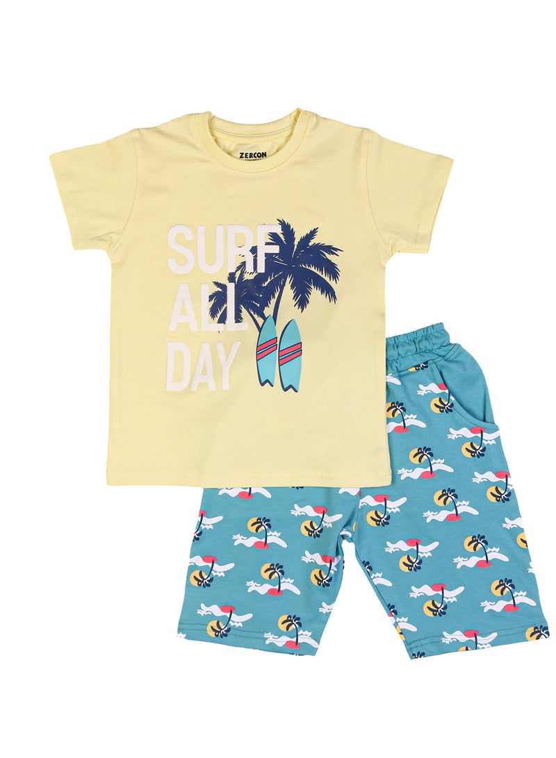 Zercon Summer Pajama Set for Boys - Summer Set For Boys - Image 1