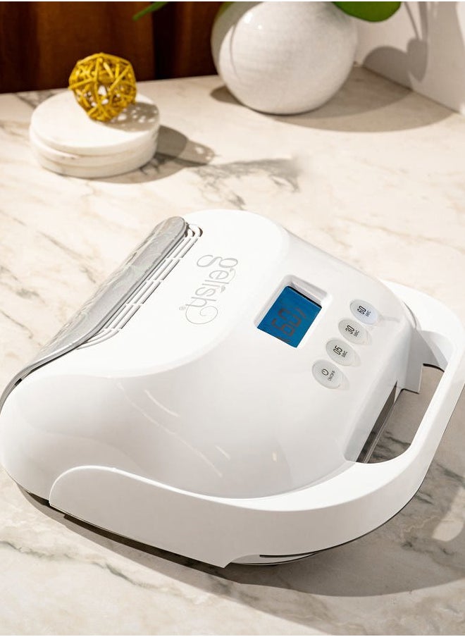 Gelish 18G Unplugged LED Light - Portable, Rechargeable, 36W, White & Silver, Intelligent Power Assist, Motion Sensors, Timer, Magnetic Tray, Ergonomic Design Gel Lamp, Nail Lamp, Gel Nail Light  - Image 5