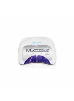 18G Unplugged LED Light - Portable, Rechargeable, 36W, White & Silver, Intelligent Power Assist, Motion Sensors, Timer, Magnetic Tray, Ergonomic Design Gel Lamp, Nail Lamp, Gel Nail Light