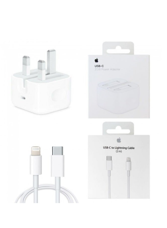 20W USB-C Power Adapter, USB C to Lightning -1m - Image 1