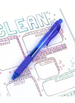 Pentel Energel X Retractable Gel Roller Pen BLN 105 (Blue) Pack of 12  - Image 4