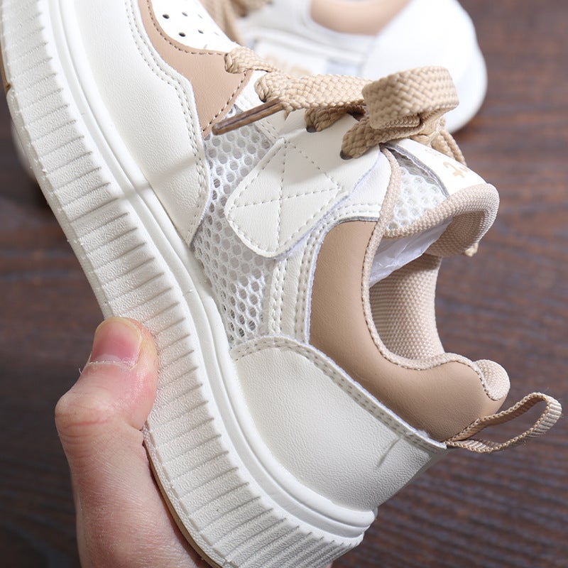 Children'S Shoes 2025 Boys Single Net Breathable Casual Shoes Girls Fashion White Shoes Tide 9290 - Image 4