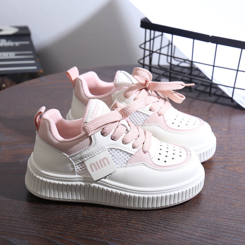 Children'S Shoes 2025 Boys Single Net Breathable Casual Shoes Girls Fashion White Shoes Tide 9290 - Image 3