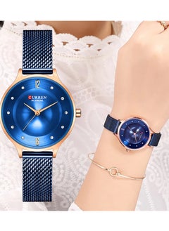 CURREN 9036 Beautiful Analog Quartz Wrist Watch for Ladies Blue