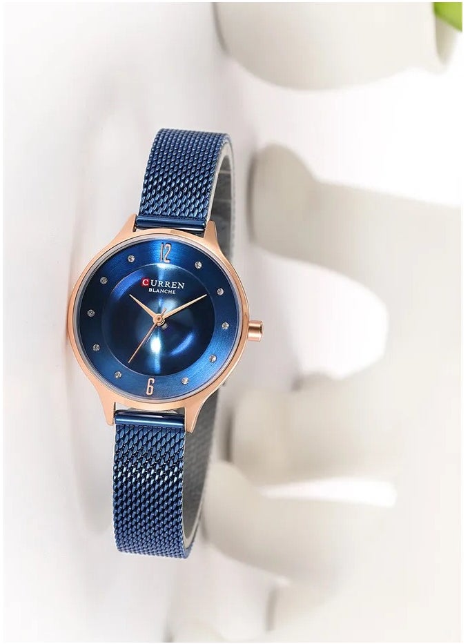 CURREN - CURREN 9036 Beautiful Analog Quartz Wrist Watch for Ladies Blue - Image 1