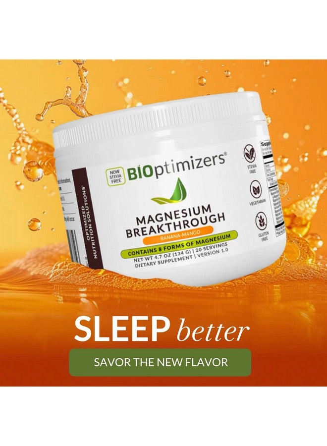 BIOptimizers Magnesium Breakthrough Drink Banana Mango - 8 Forms of Magnesium: Glycinate, Malate, Citrate, and More - Natural Sleep Supplement - 6 oz (30 Servings) - Image 3
