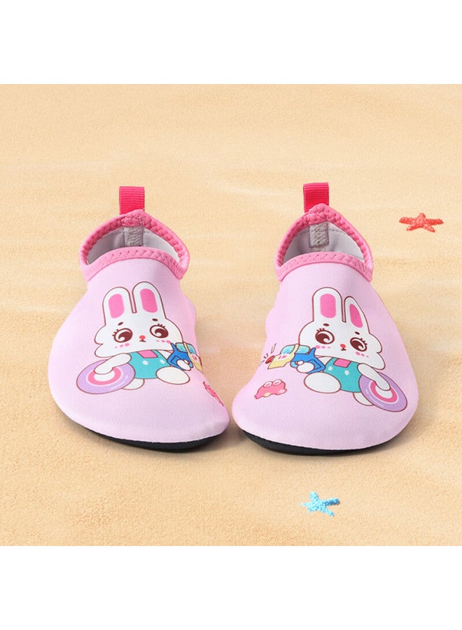 Lemonkid Children's Beach Shoes, Water Park Diving Swimming Shoes, Soft-soled Slippers For Boys And Girls, Orchid Pink Little Rabbit, Size 24/25 - Image 2
