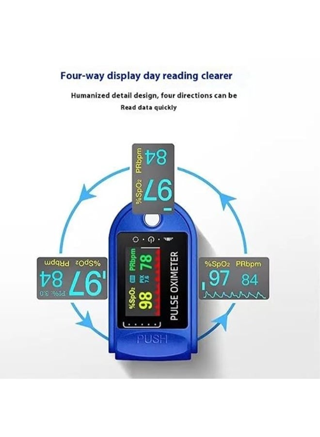 Pulse Oximeter Fingertip Oxygen Meter - SpO2 & Heart Rate Monitor with LED Display - Accurate, Easy-to-Use & 12 Months Warranty - Image 3