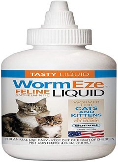 Durvet Durvet Wormeze Feline Liquid Wormer for Cats & Kittens 4oz ...