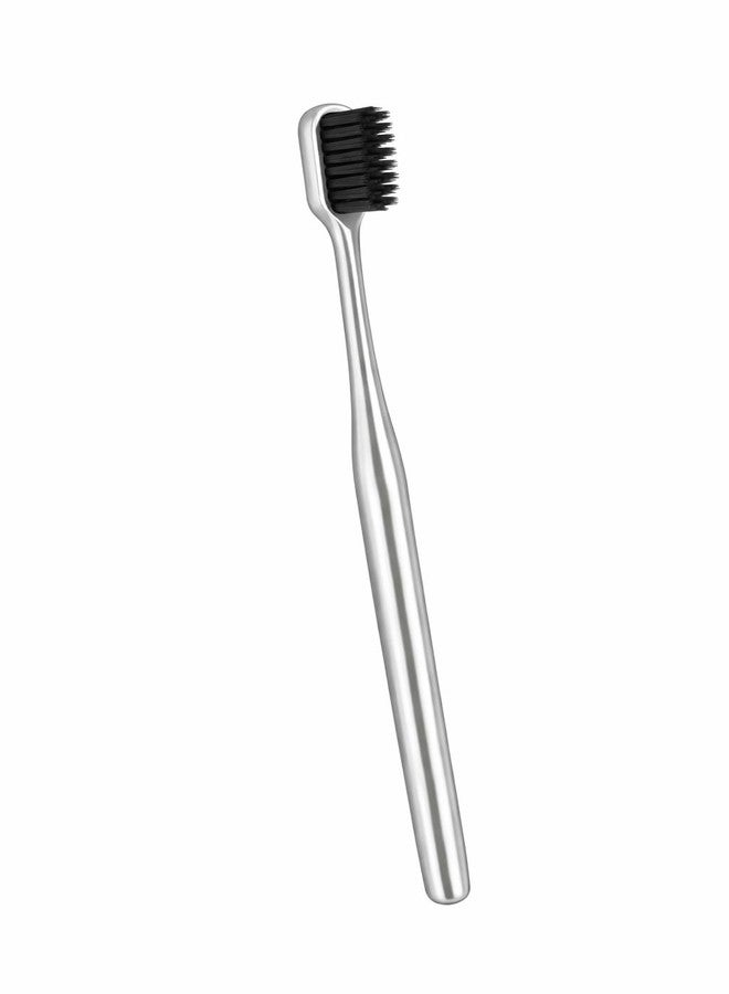 Premium Toothbrush Set for Adults and Children – Soft Bristle Metal Toothbrushes, Reusable Minimalist Design, Durable Luxury Oral Care Travel Bathroom Essentials - Image 1