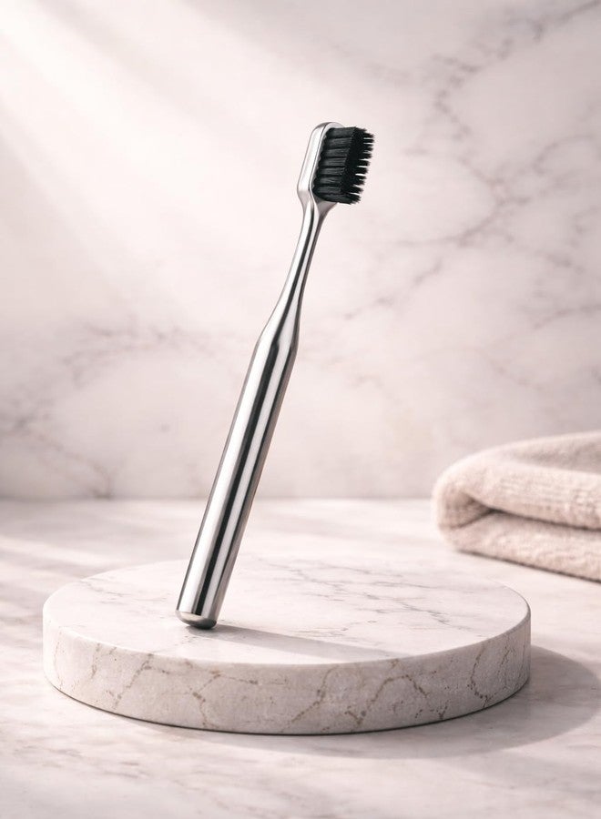 Premium Toothbrush Set for Adults and Children – Soft Bristle Metal Toothbrushes, Reusable Minimalist Design, Durable Luxury Oral Care Travel Bathroom Essentials - Image 5