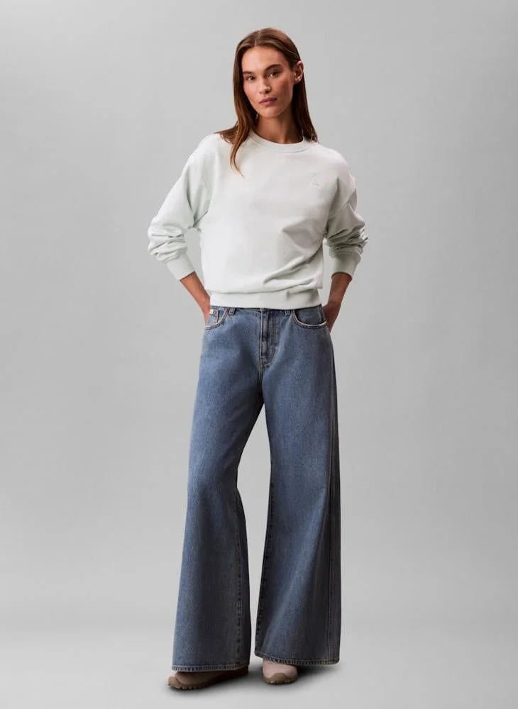 Calvin Klein Jeans  Logo Crew Neck Sweatshirt for Women | Best Price UAE