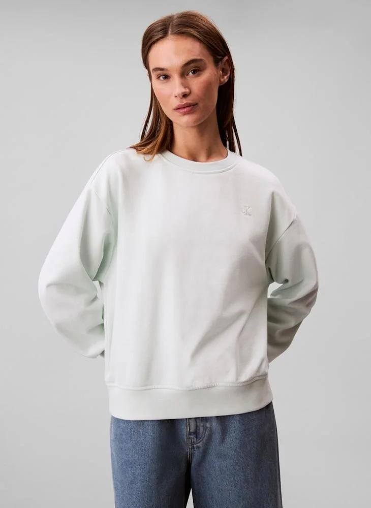 Calvin Klein Jeans  Logo Crew Neck Sweatshirt for Women | Best Price UAE