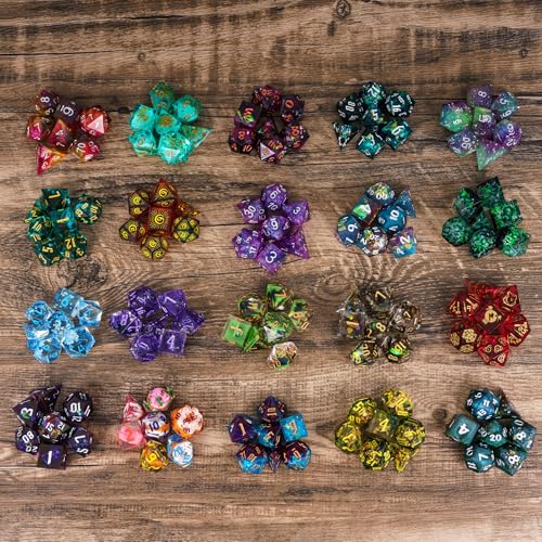 CRITALLIC 7PCS DND Dice SetHandmade Sharp Edge Dice Set Mystery Blind Box DD RPG Polyhedral Resin Dicefor Dungeons and Dragons TTRPG Games Roleplaying Games Pathfinder - Image 5