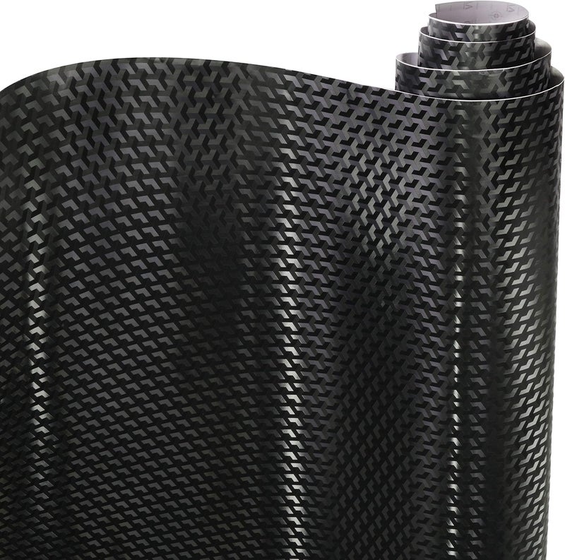 VViViD + Designer Triangle Black Carbon Fiber Vinyl Wrap (1.5ft x 5ft) with Air Release - Image 1