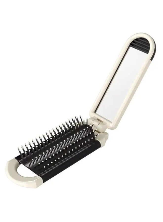 BOLREUS 2-in-1 Foldable Comb With Mirror, Portable Compact Hairbrush, Air Cushion Comb, Anti-Static, Stretchable Design, Mini Airbag Comb - Image 5