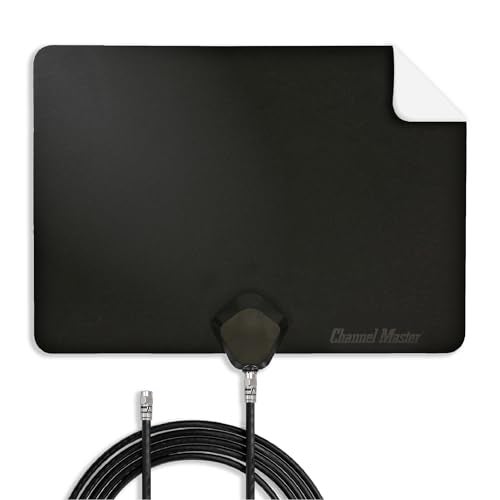 Channel Master FLATenna - Indoor Digital HDTV Antenna, 12' Coaxial Cable, Superior Reception Range & Signal Reliability, Supports 4K Smart TVs, OTA Broadcast & NextGen TV, Easy Install - Image 1