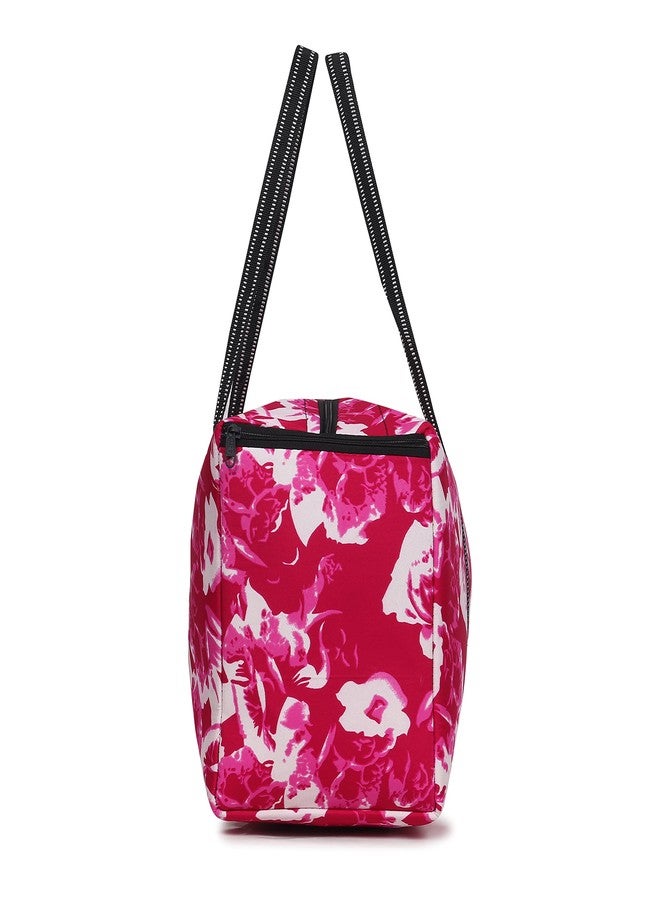 Turtuls Group Girls Pink Flower Bag Man Woman Extra Larze Space Duffles Travel Bag - Image 5