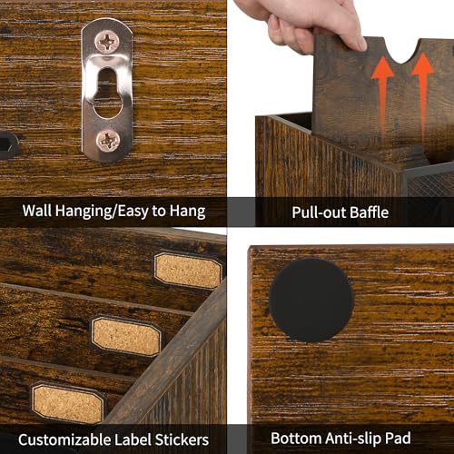 YINMIT Mail Organizer Countertop, Mail Holder, Mail Sorter for Desk, Desktop Mail Basket, Mail Organizer Wall Mounted, Office Desk Organizers and Accessories for File Paper Folder - Image 5