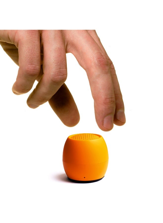 Boompods Zero Mini Bluetooth Speaker - Small Portable Speakers, IPX6 Waterproof, 5hr Playtime, Wireless Travel Speaker with Microphone & Dual Pairing for Shower, Outdoor, iPhone Compatible (Orange) - Image 1