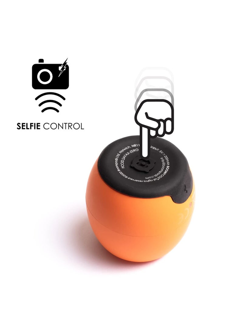 Boompods Zero Mini Bluetooth Speaker - Small Portable Speakers, IPX6 Waterproof, 5hr Playtime, Wireless Travel Speaker with Microphone & Dual Pairing for Shower, Outdoor, iPhone Compatible (Orange) - Image 4