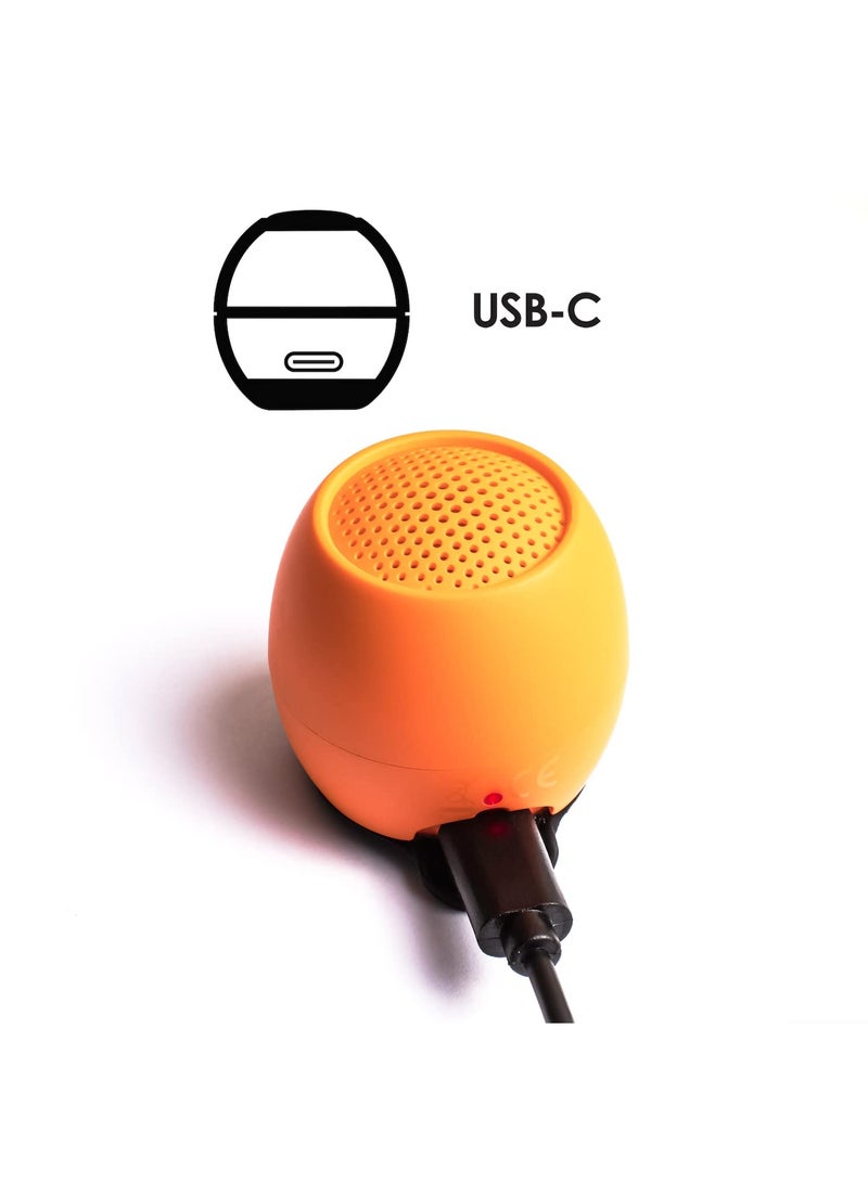 Boompods Zero Mini Bluetooth Speaker - Small Portable Speakers, IPX6 Waterproof, 5hr Playtime, Wireless Travel Speaker with Microphone & Dual Pairing for Shower, Outdoor, iPhone Compatible (Orange) - Image 5
