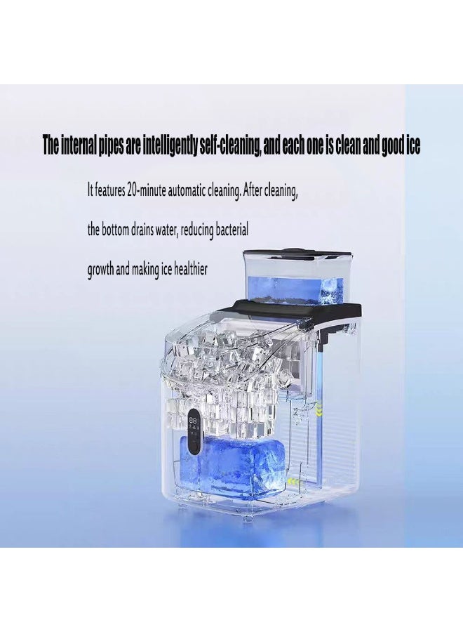 Cool Baby Countertop Ice Maker Machine, 20kg Daily Output, 160W | Makes Ice in 8-15 Min, LCD Display, Self-Cleaning Function, Adjustable Ice Thickness, Water Shortage Alert - Image 2