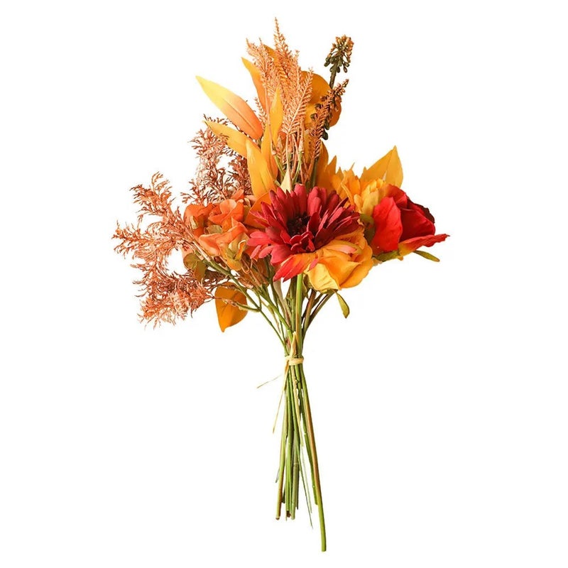 Bluejw Nordic Style Artificial Flower Bouquet with Dried Plants – Autumn Color Greenery for Wedding, Home & Living Room Decor - Image 2