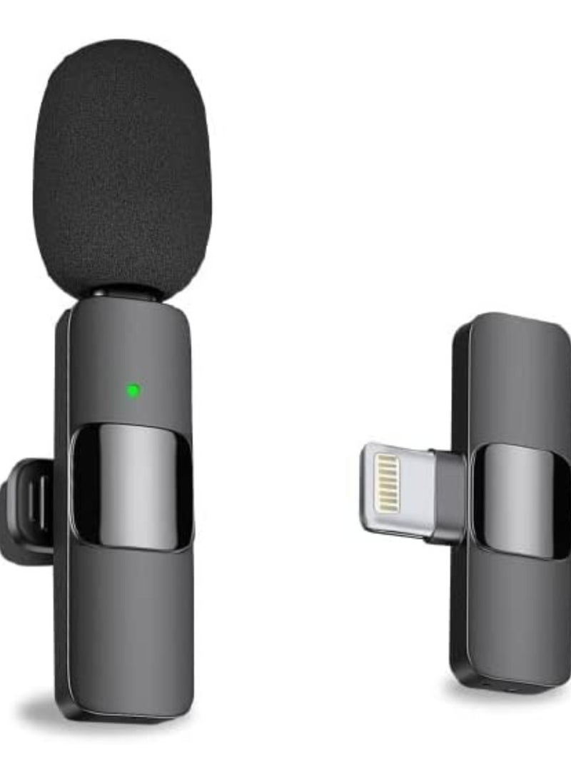 Professional Wireless Lavalier Lapel Microphone for iPhone, iPad - Cordless Omnidirectional Condenser Recording Mic for Interview Video Podcast Vlog YouTube - Image 1