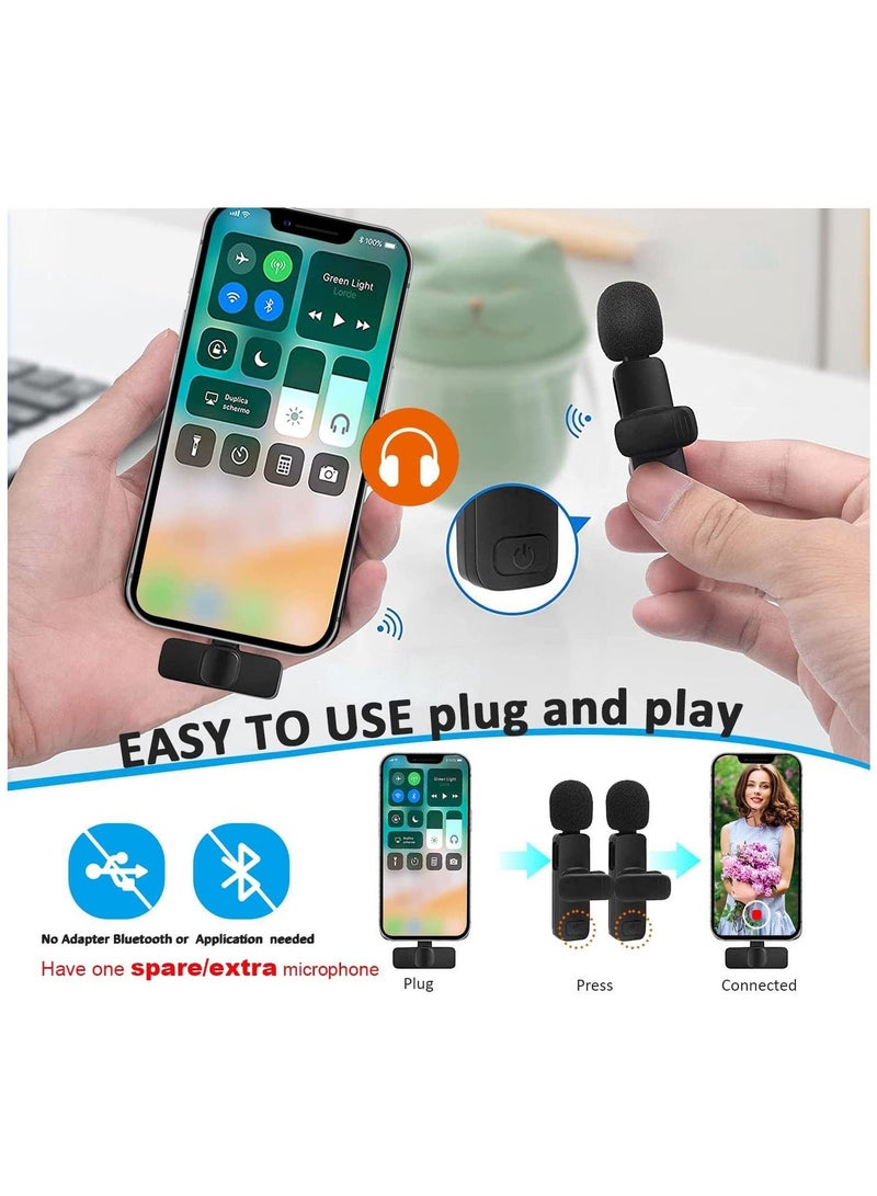 Professional Wireless Lavalier Lapel Microphone for iPhone, iPad - Cordless Omnidirectional Condenser Recording Mic for Interview Video Podcast Vlog YouTube - Image 4