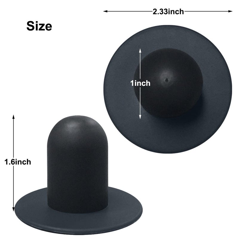 Popbee 4 Pcs Swimming Pool Pump Strainer Hole Plug Replacemen For Bestway & Intex Pools Ground Swimming Plug Wall Plug Stopper (Black) - Image 2