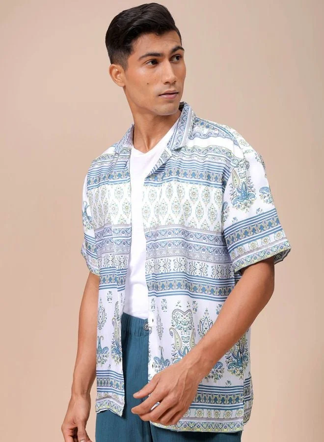 The Indian Garage Co Mens Resort Relaxed Printed Shirt