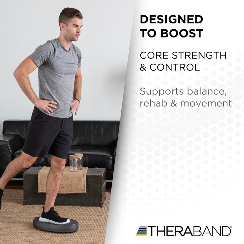 THERABAND Stability Trainer Pad, Advanced Level, Extra Soft, Black Foam Balance Pad for Physical Therapy, Exercise Pad for Core Strength, Lightweight Non-Slip Balance Trainer, Portable Foam Pad for Home or Clinic Use - Image 3