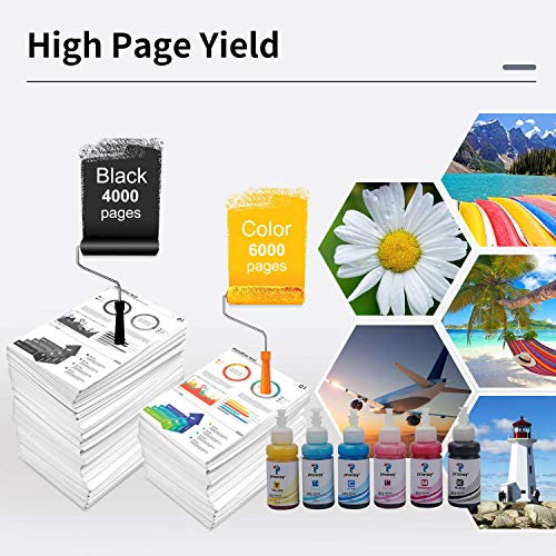 proffisyT673 / 673 حبر تعبئة صبغة متوافق مع Epson L805, L800, L1800, L850, L810, L18050(6 ألوان) - Image 4