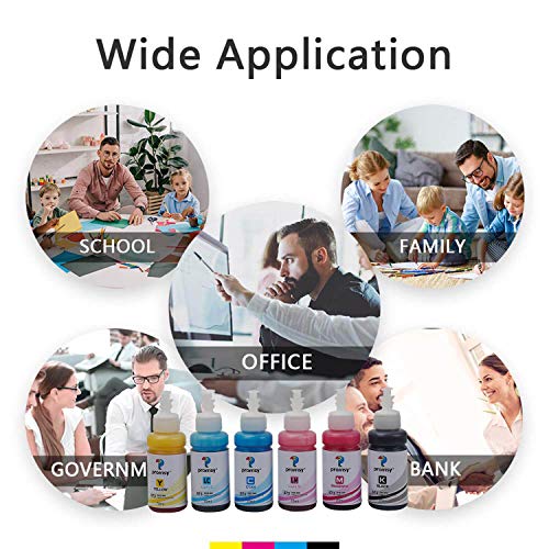 proffisyT673 / 673 حبر تعبئة صبغة متوافق مع Epson L805, L800, L1800, L850, L810, L18050(6 ألوان) - Image 5