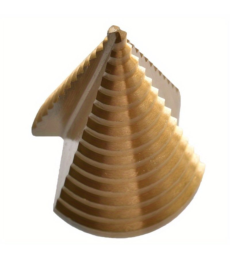 4 42mm Step Drill Bit Coated Pagoda Design Round Shank Multi Purpose For Metal And Woodworking 1pc - Image 3