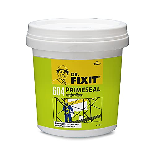 Dr. Fixit 604 Primeseal External Wall Waterproofing Coat, White Matte Finish 4 litre, Primer for external surfaces, Wall coating for external surfaces - Image 4