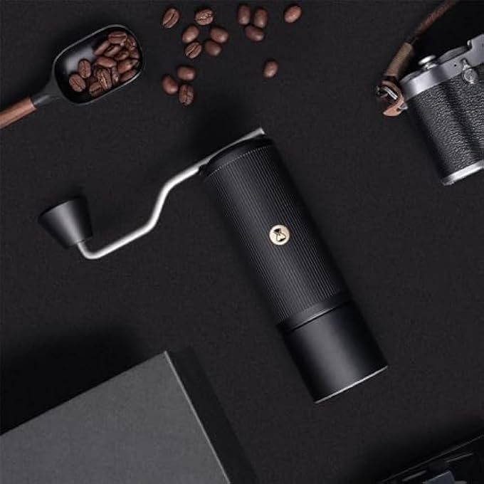 TIMEMORE Manual Coffee Grinder Stainless Steel Conical Burr Coffee Grinder With Capacity 20G Numerical External Adjustable Setting Espressp Grinder For Travel Camping Home Chestnut Xlite Black - Image 3