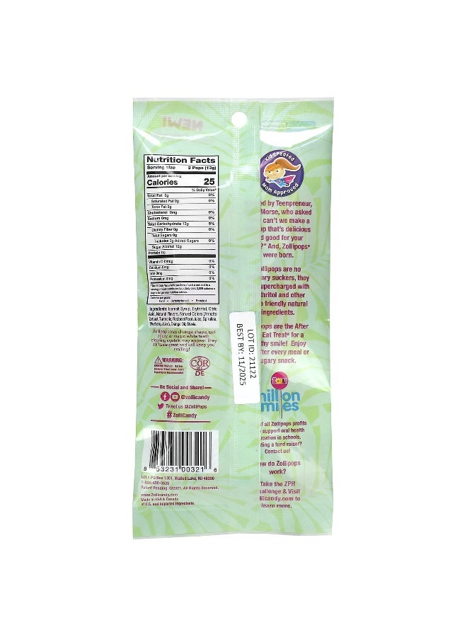 ZOLLIPOPS Zollipops, Zolli Pops, The Clean Teeth Drops, Tropical Fruit, Approx. 7-8 Pops, 1.6 oz - Image 2