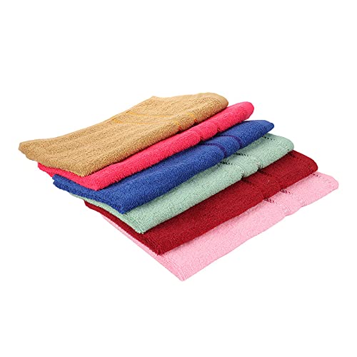 JENNY DENIAL 100% Cotton Hand Towels Set of 12 Soft & Super Abosrbent for Kitchen, Bathroom (425 GSM) Multi Color (Size 16 * 24 Inch) - Image 2