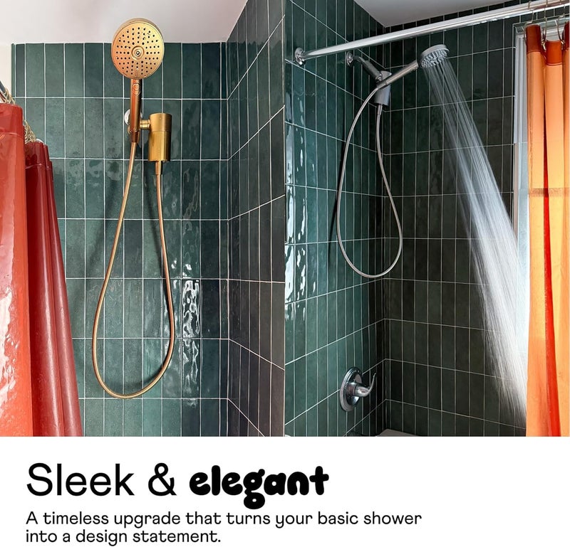 Sproos! - Handheld Showerhead with Filter Set, High Performance Filtration System for Healthier Hair and Skin, Extra Long 70 Inch Hose, 3 Customized Spray Functions, Green - Image 3