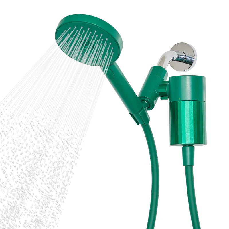 Sproos! - Handheld Showerhead with Filter Set, High Performance Filtration System for Healthier Hair and Skin, Extra Long 70 Inch Hose, 3 Customized Spray Functions, Green - Image 1