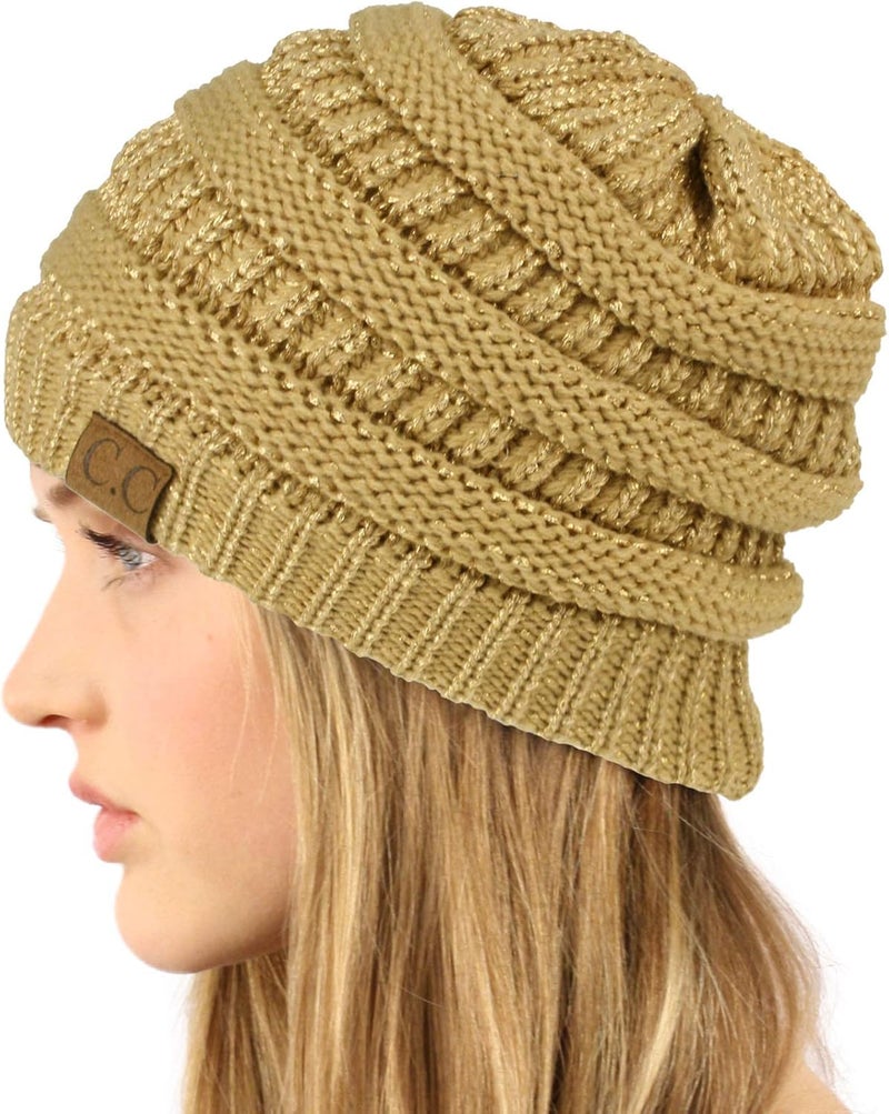 Cc Classic Winter Fall Trendy Chunky Stretchy Cable Knit Beanie Hat - Image 2