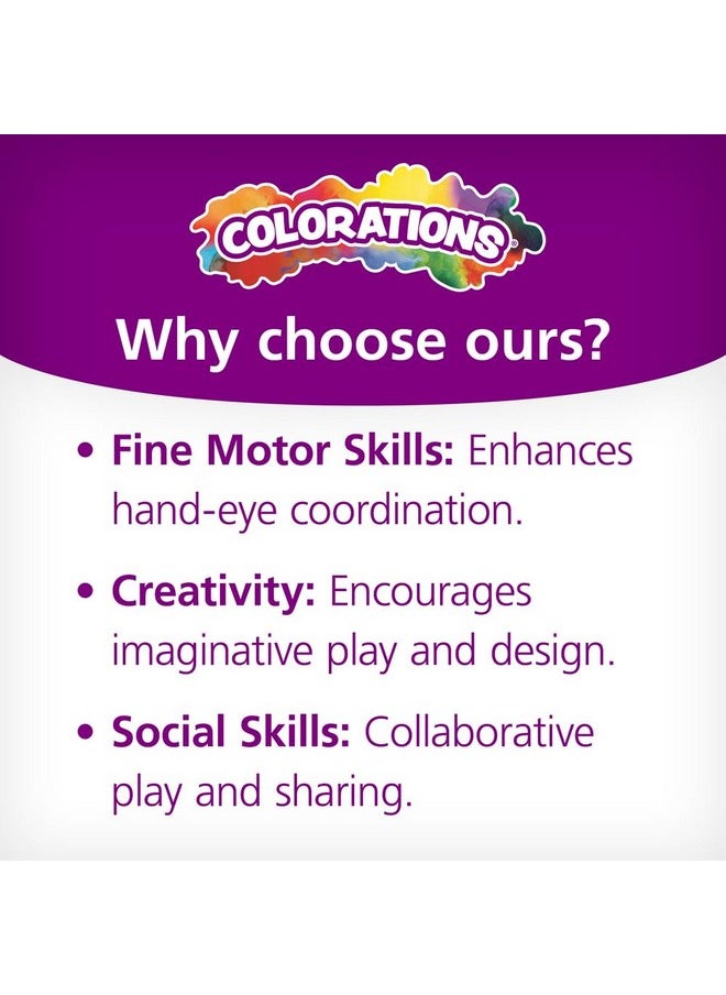 كولوريشنز تلوينات - BUILDME Creative Creatures Dough Builders (تتضمن 260 قطعة) - ملحقات العجين والطين للتشكيل للأطفال - وقت لعب بدون شاشة - بناء حيوانات وشخصيات  - Image 2