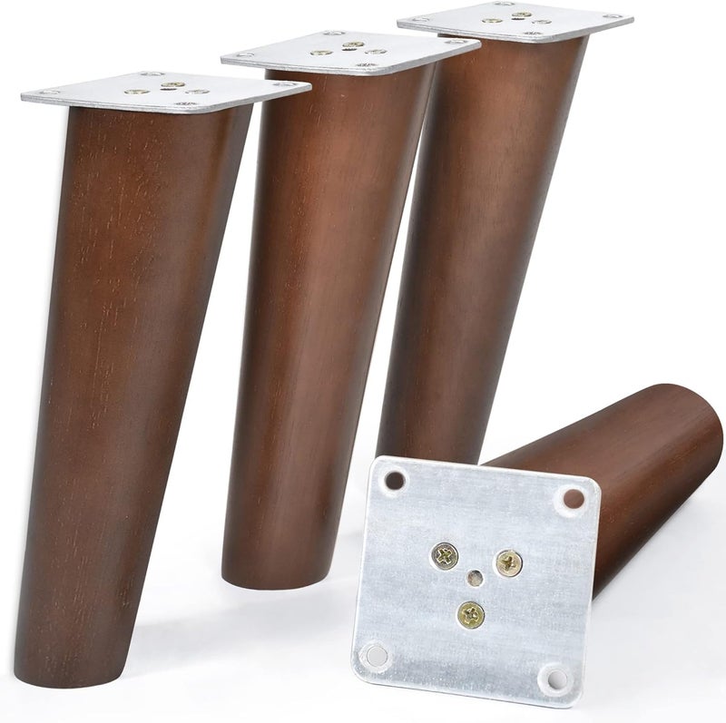 AORYVIC Angled Furniture Legs 8 inch Slanted Wood Legs for Ottoman Bench Coffee Table Pack of 4 - Image 1