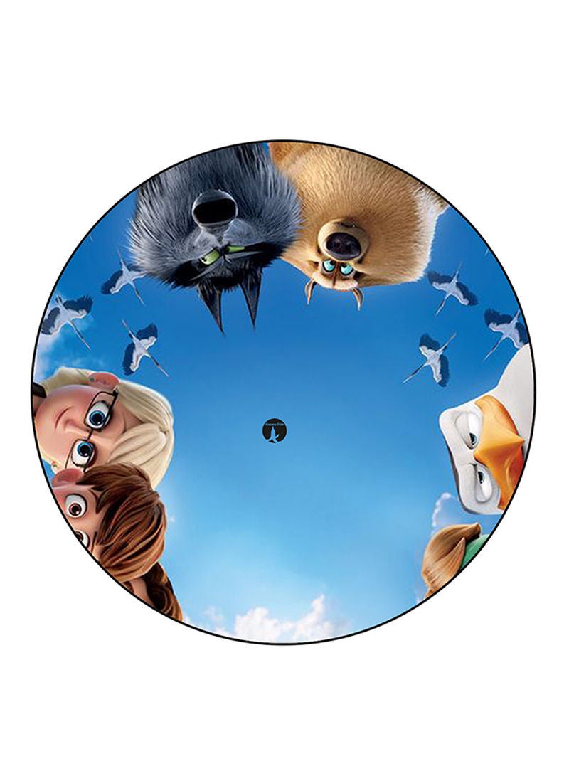 Storks Printed Mouse Pad Multicolour