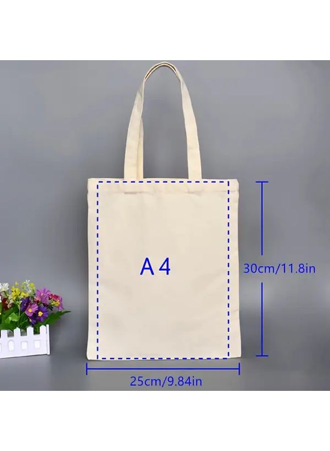 Sublimation Blank Canvas Tote Bags DIY Decoration 1 Pack - Image 3