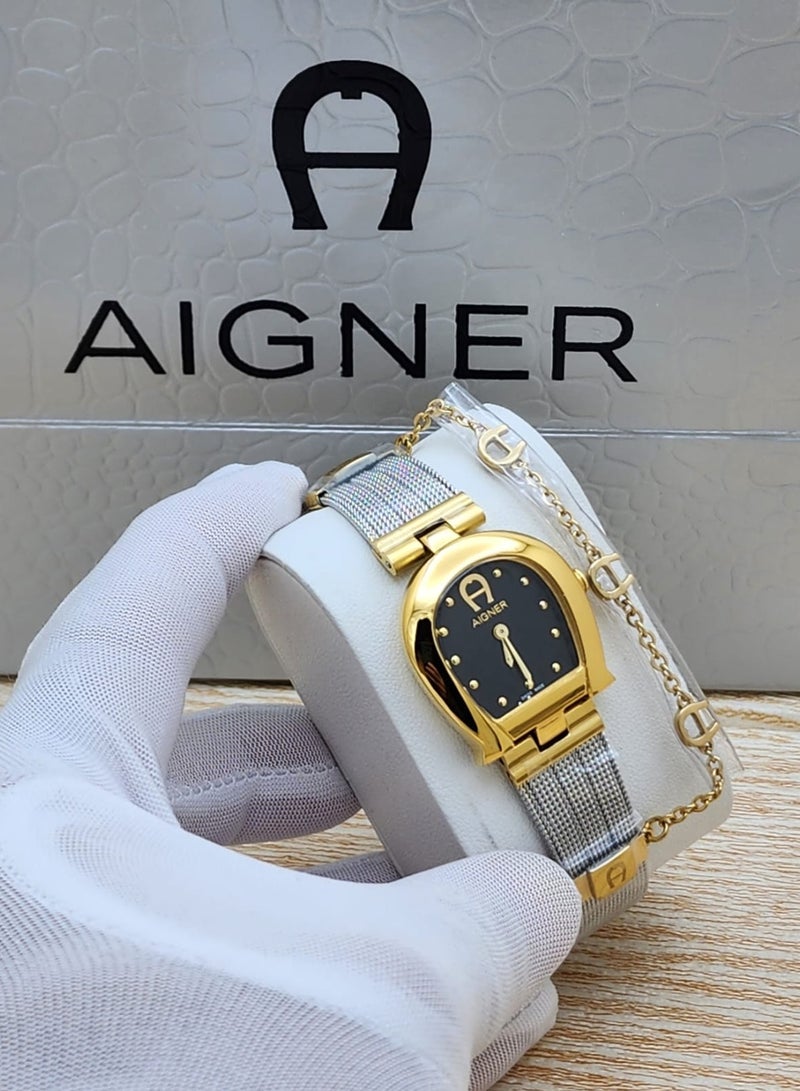 AIGNER The most luxurious watch and bracelet of a women's model by Aigner 