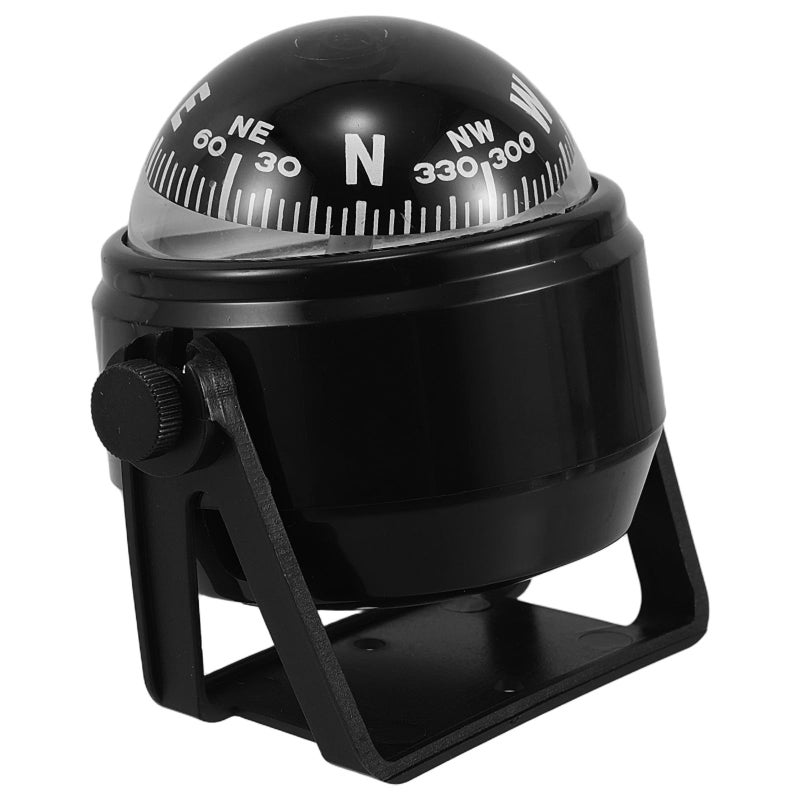 Vehicle Magnetic Compass Ball Black Auto Dashboard Mount for Car Boat Marine Navigation - Image 2